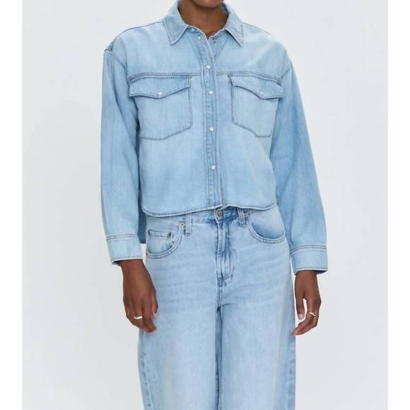 PISTOLA Tops - NEW PISTOLA sadie classic workwear shirt in repeat